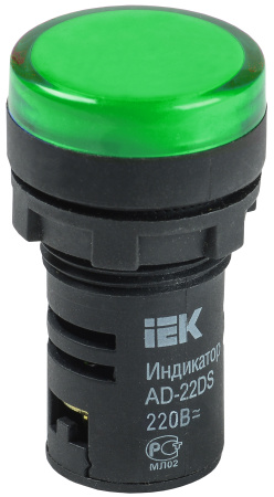 IEK Лампа AD22DS(LED)матрица d22мм зеленый 230В BLS10-ADDS-230-K06