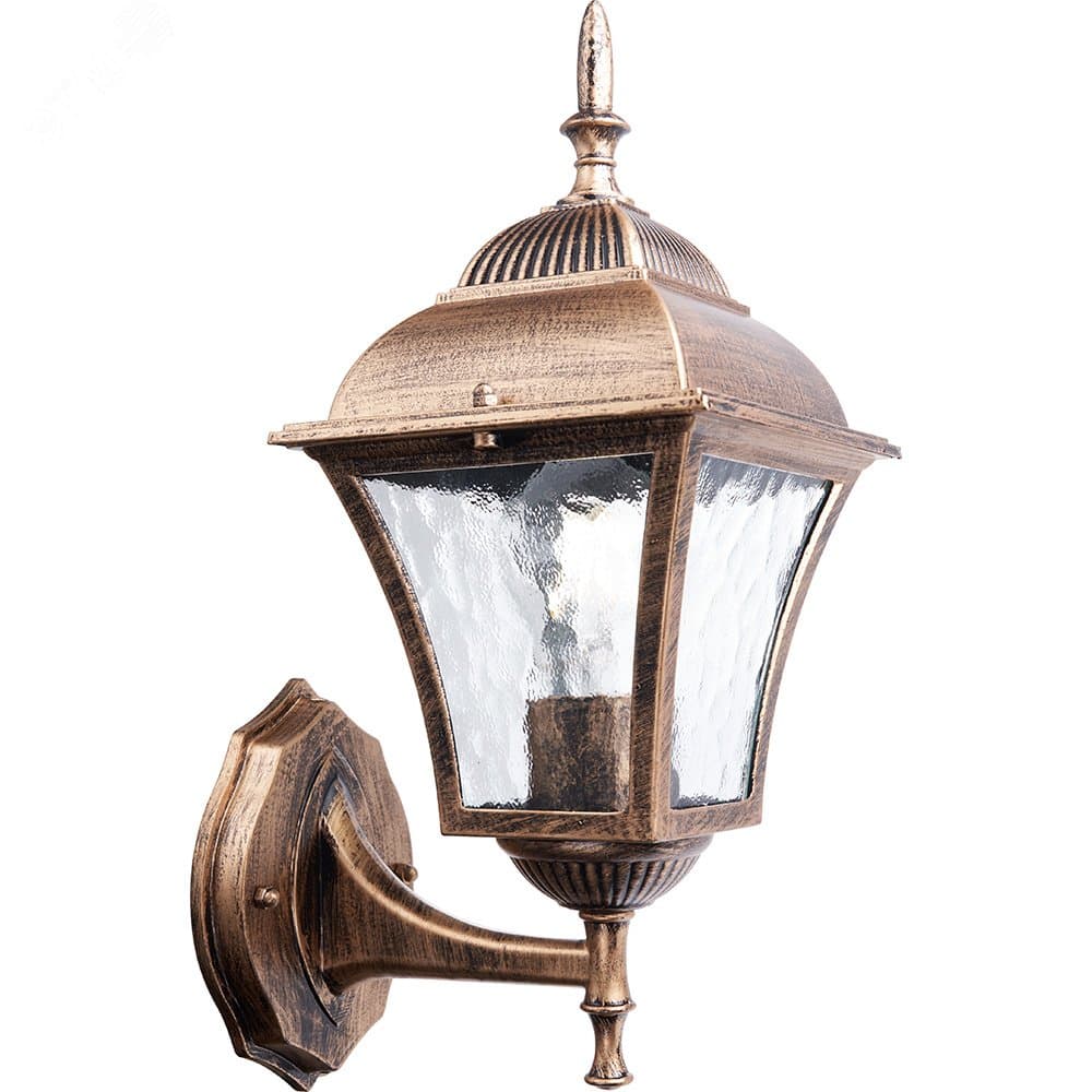 Светильник НБУ-60w вверх Е27 IP44 черное золото PL611 11611 FERON