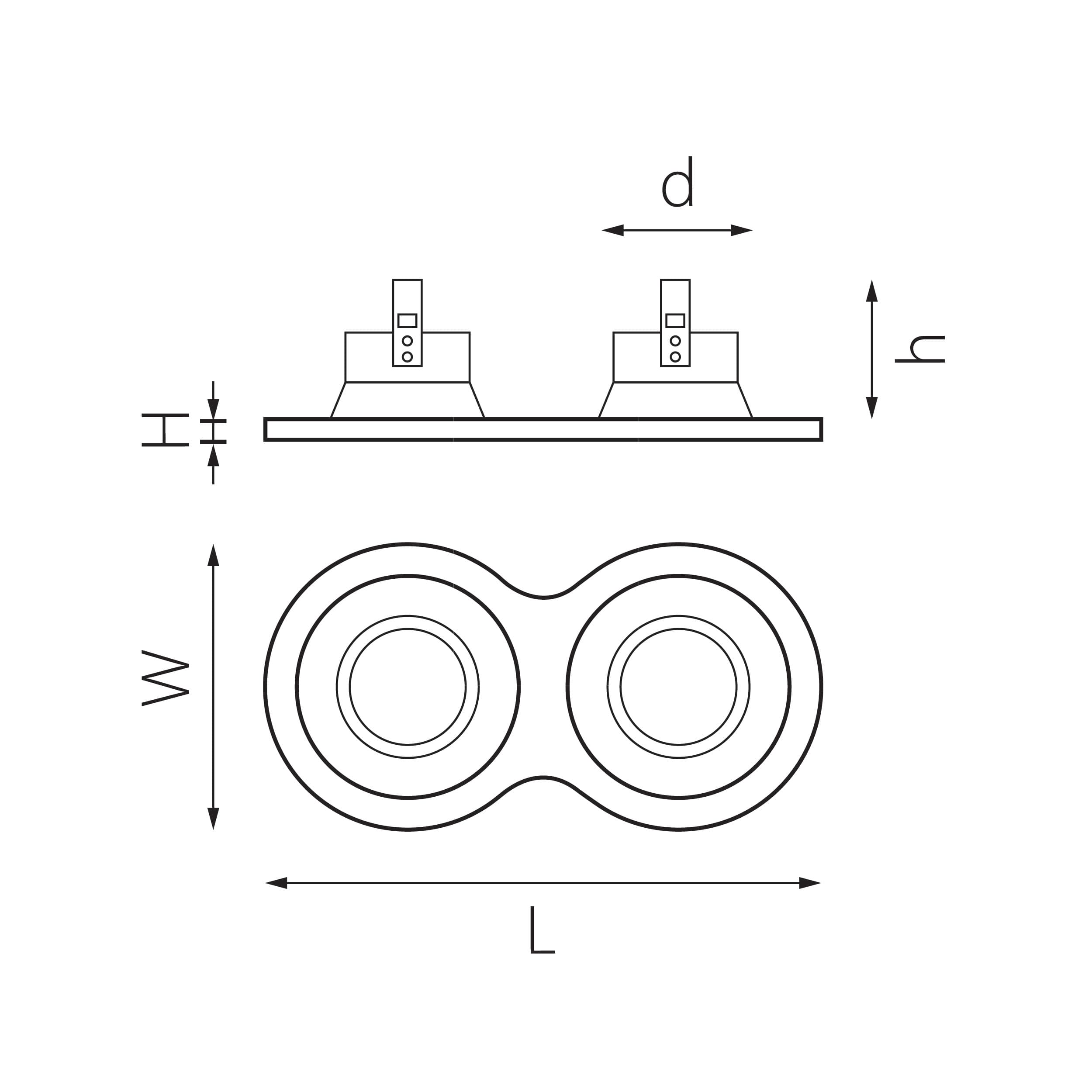 Lightstar Комплект из светильников и рамки DOMINO Domino Lightstar D6260606 — миниатюра 2