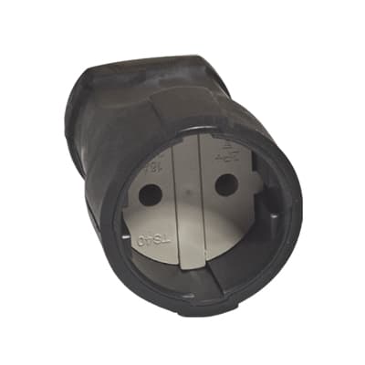 UNIVersal Штепсельное гнездо Черн б/з ПВХ-облив 10А 250В ОА0150
