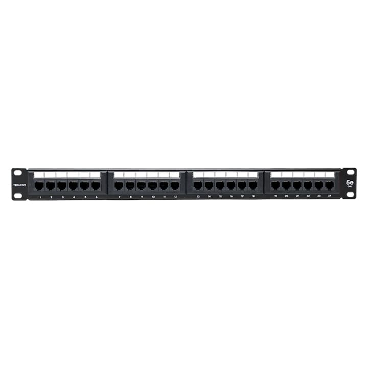 EKF Патч-панель TERACOM 19'' Cat.5E 1U неэкранированная UTP 24 порта RJ-45 110 IDC — миниатюра 2