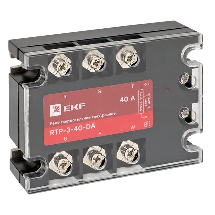 Реле твердотельное трехфазное RTP-40-DA EKF PROxima — миниатюра 1