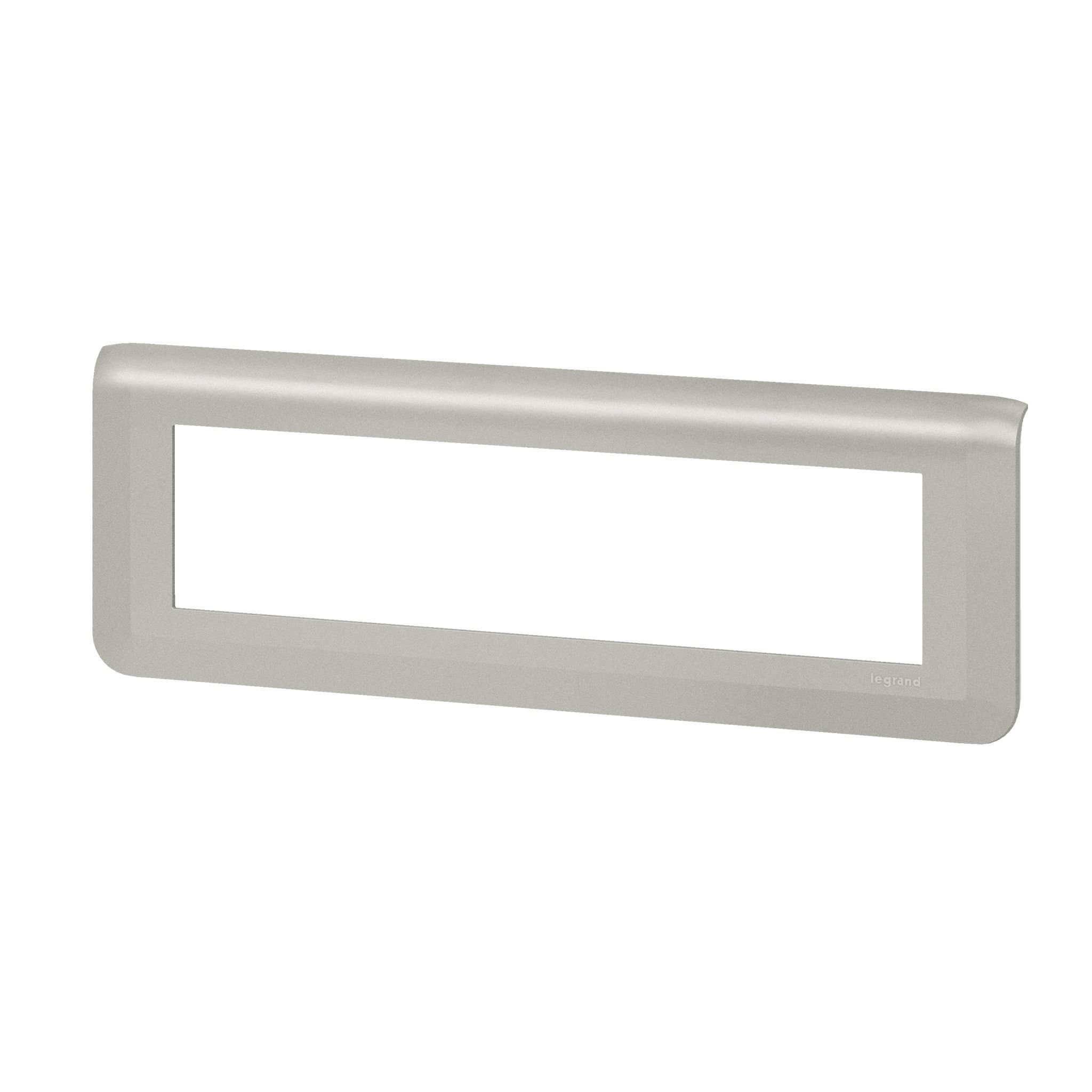 Legrand Mosaiс Рамка - Программа Mosaic - 8 модулей - алюминий 079318L — миниатюра 2