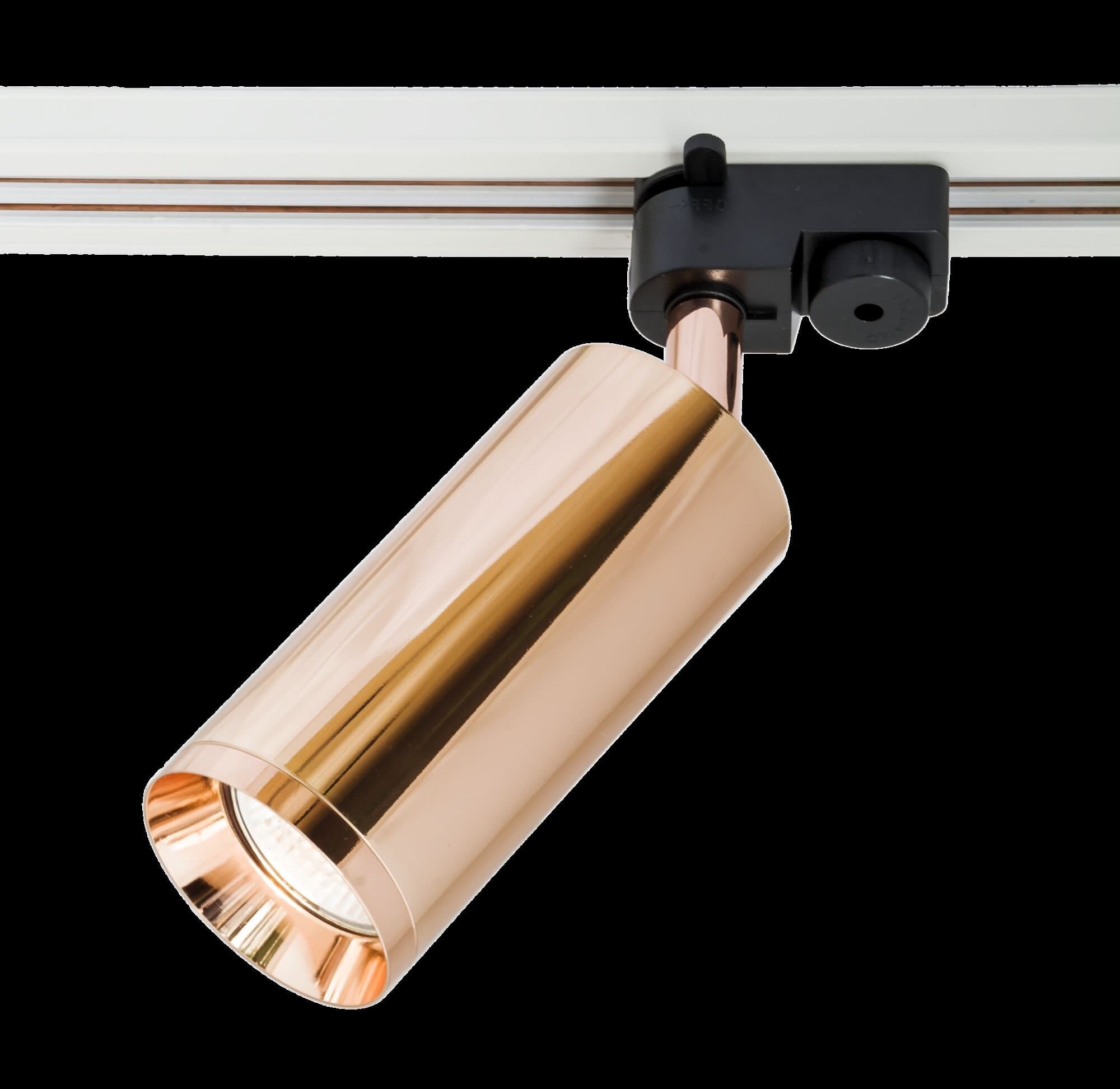Maytoni Single phase track system Трековый светильник Розовое Золото TR004-1-GU10-RG — миниатюра 2