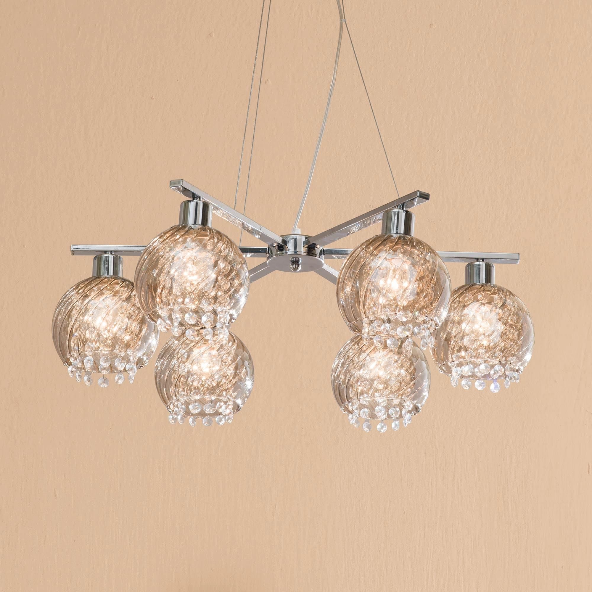 Citilux CL317161 Бейт Хром+Дымч. Светильник Люстра — миниатюра 2