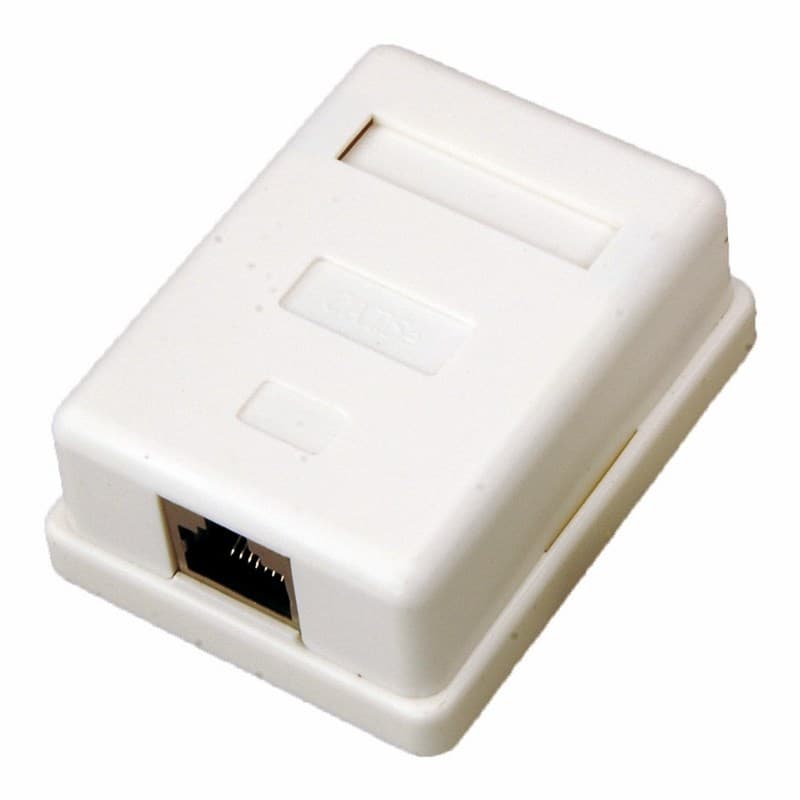 Розетка компьютерная 1-порт RJ-45(8P8C), категория 5е, экранированная, внешняя Rexant 03-0122