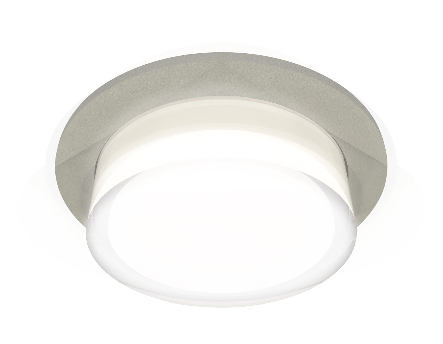 Ambrella Комплект встраиваемого светильника c акрилом XC7623040 SGR/FR/CL серый песок/белый матовый/прозрачный MR16 GU5.3 (C7623, N7160)