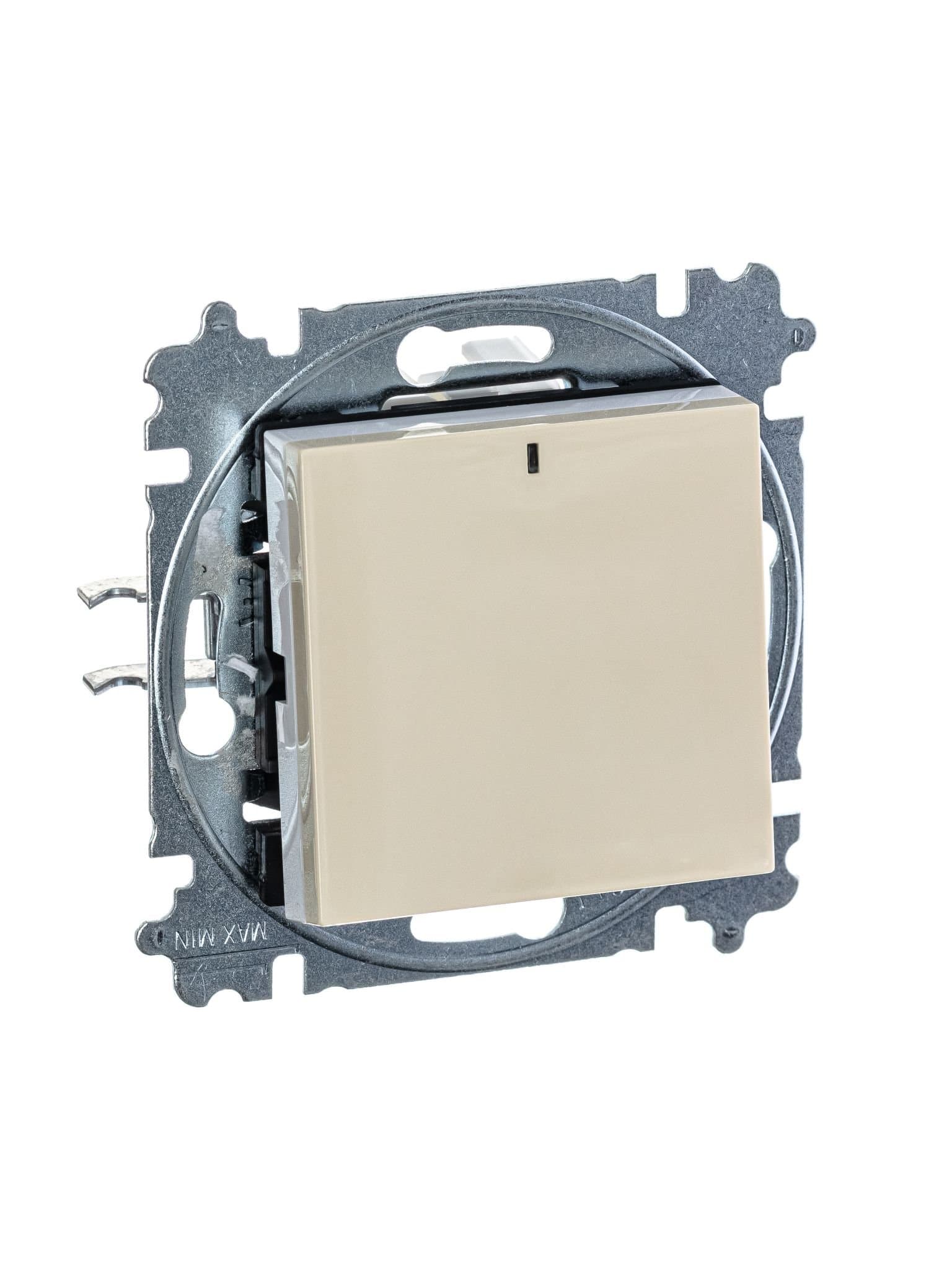 ABB EPJ Levit слоновая кость / белый Переключатель 1-кл, с ориент, подсветкой 2CHH590646A6017 — миниатюра 5
