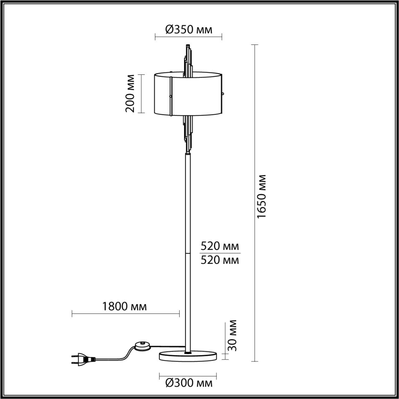 Odeon Light 5415/3F MODERN ODL_EX23 39 бронзовый/белый матовый/металл/стекло Торшер E27 3*40W MARGARET — миниатюра 2