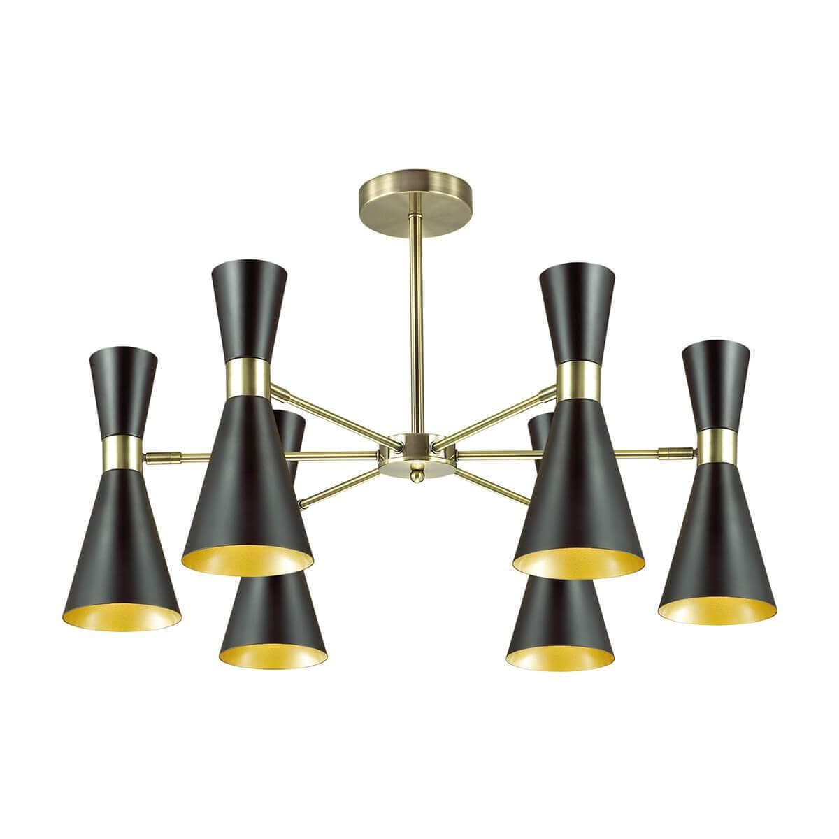 Lumion 3662/6C LN18 000 античная бронза/матовый чёрный Люстра потолочная E14 6*60W 220V QUINN