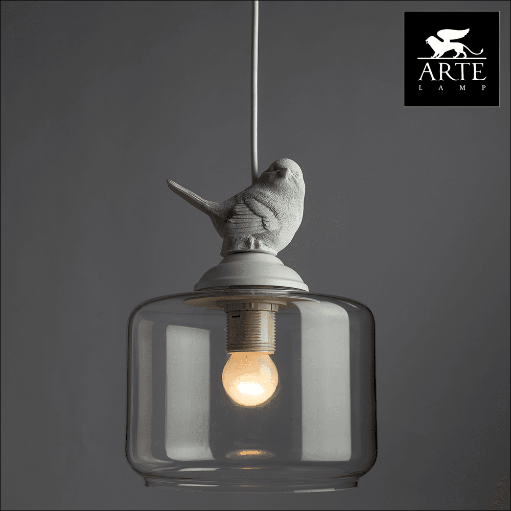 Arte Lamp Frescura Белый/Прозрачный Светильник подвесной 1x40W 1xE27 A8029SP-1WH — миниатюра 2
