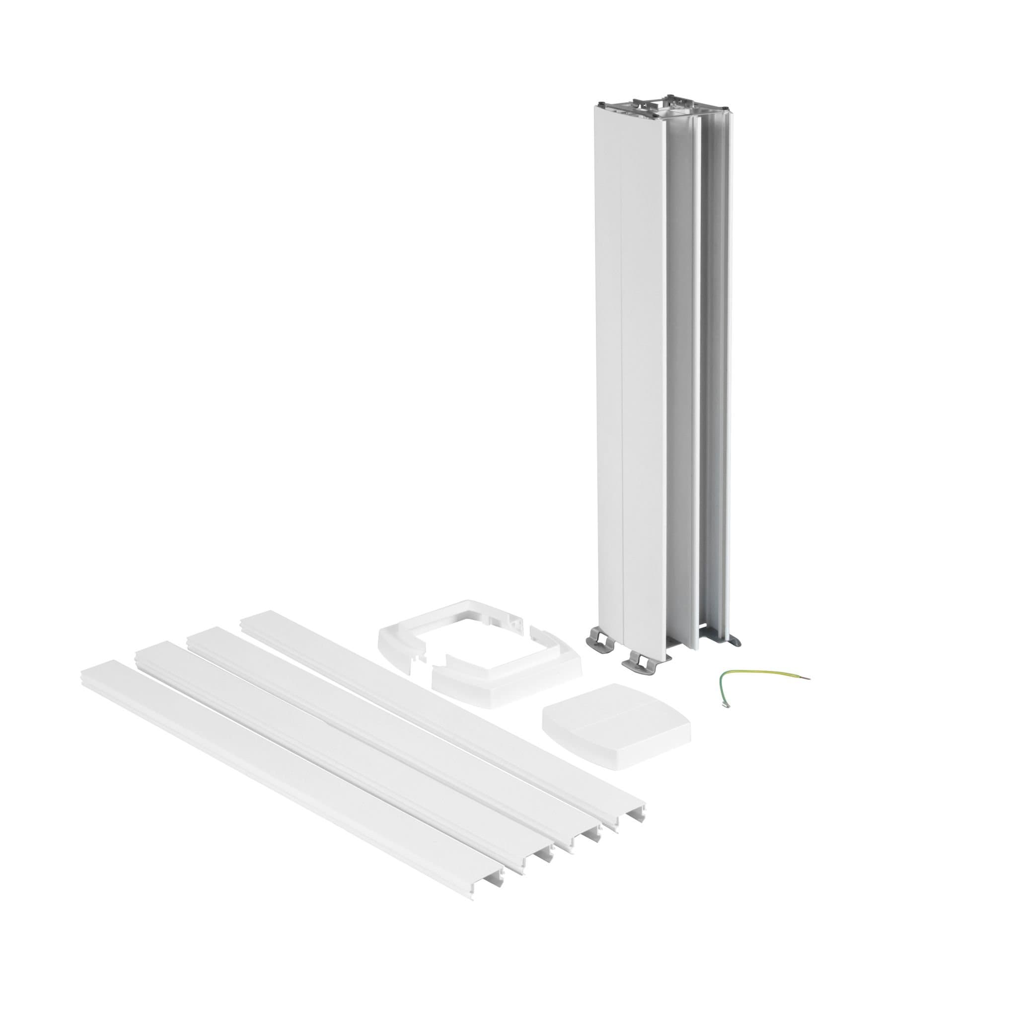 Legrand Snap-On мини-колонна алюминиевая с крышкой из пластика 4 секции, высота 0,68 метра, цвет белый 653043 — миниатюра 3
