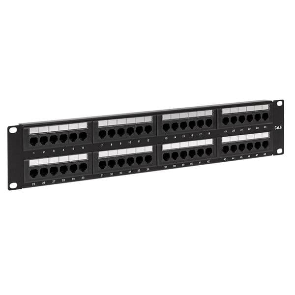 EKF Патч-панель TERACOM CS 19'' Cat.6A 1U полный экран STP 24 порта RJ-45 Dual IDC с органайзером