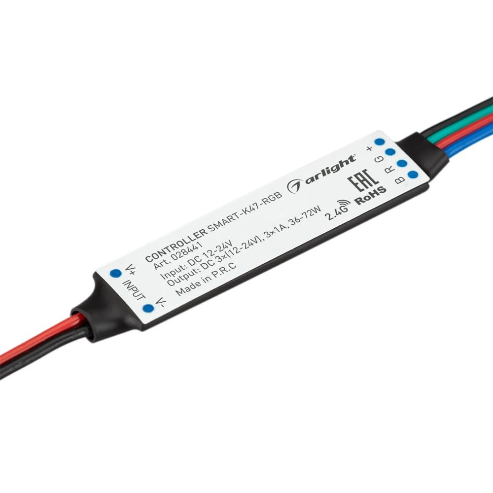 Arlight Контроллер SMART-K47-RGB (12-24V, 3x1A, 2.4G) (IP20 Пластик, 5 лет) 028441 — миниатюра 1