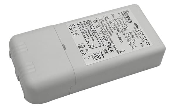 СТ Драйвер LED 20Вт-250мА/700мА-24В (TCI UNIVERSALE 20 122201) 6002001180