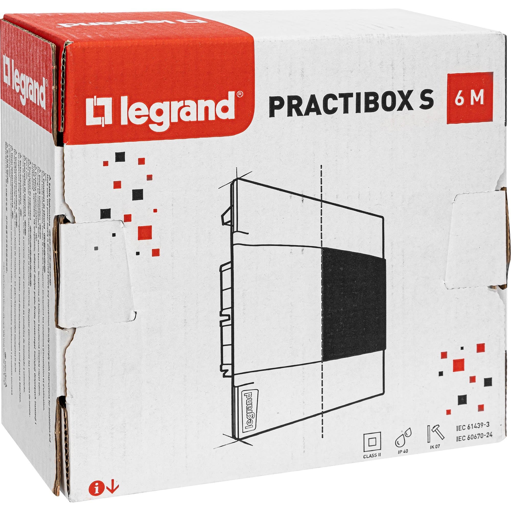 Legrand Practibox S Пластиковый щиток Встраиваемый (в полые стены) 1X6 Дымчатая дверь 134576 — миниатюра 3
