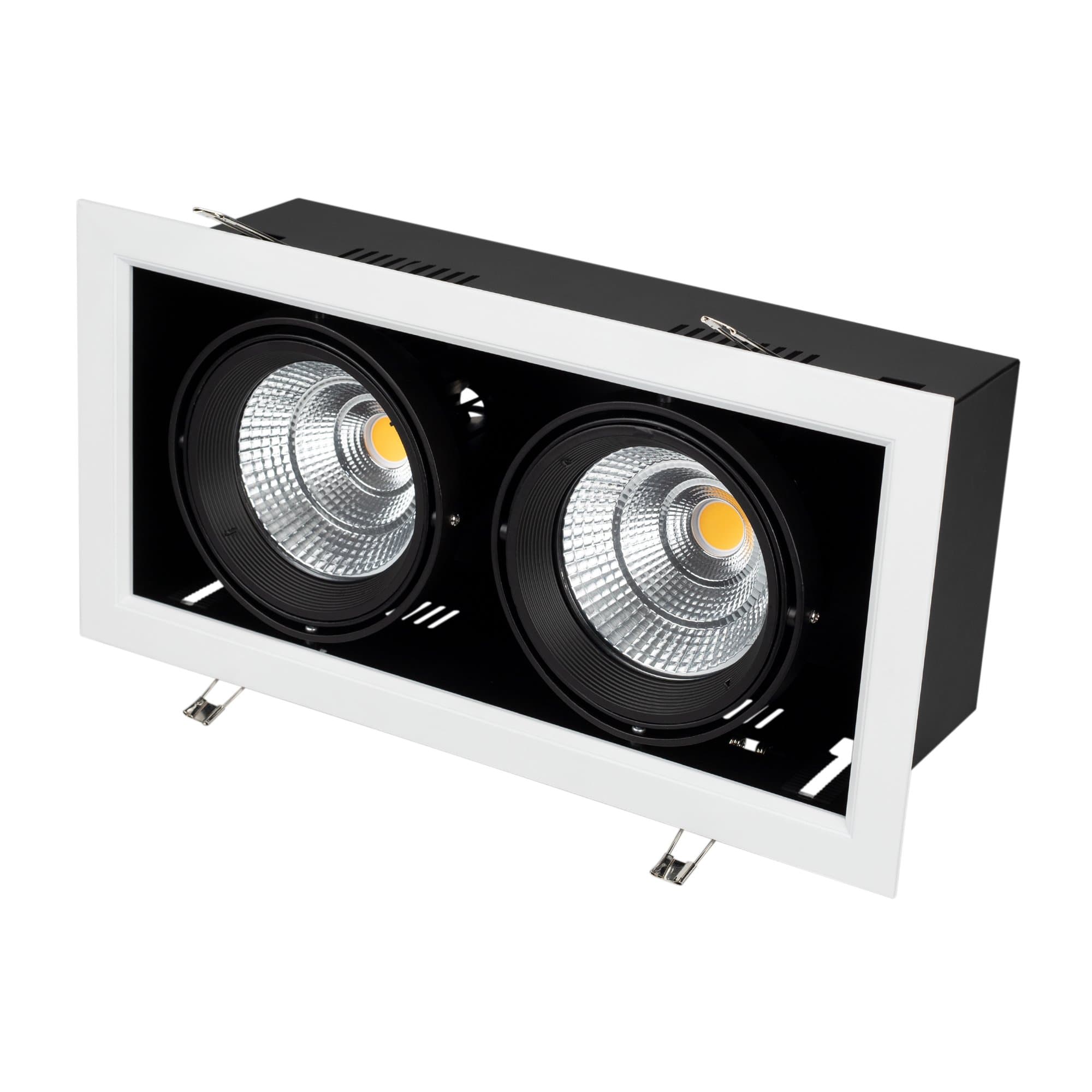 Arlight Светильник CL-KARDAN-S375x190-2x25W White6000 (WH-BK, 30 deg) (IP20 Металл, 3 года) 028862
