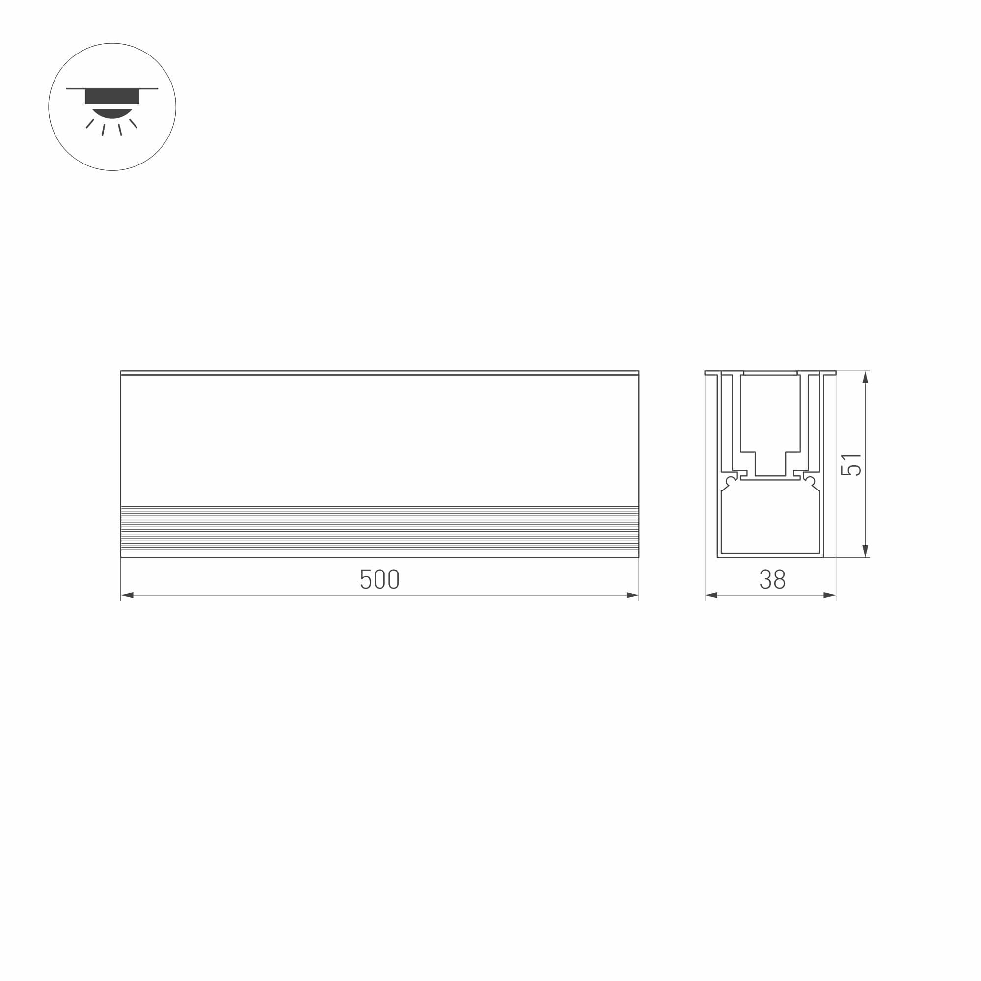 Arlight Светильник ART-LUMILINE-3351-500-12W Warm3000 (SL, 120 deg, 24V) (IP67 Металл, 3 года) 024946 — миниатюра 3