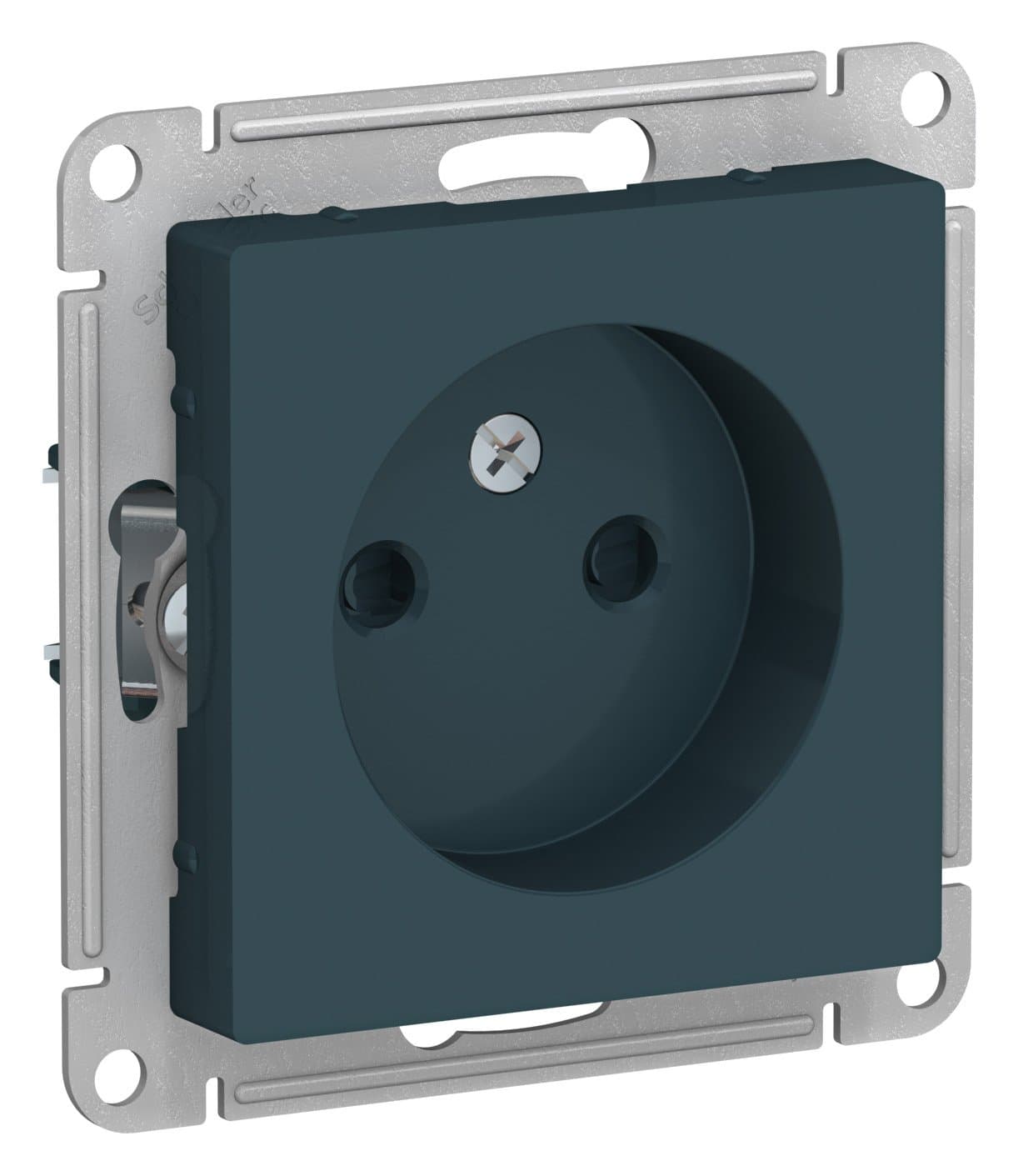 Systeme Electric AtlasDesign Изумруд Розетка б/з со шторками, 16А, механизм — миниатюра 2