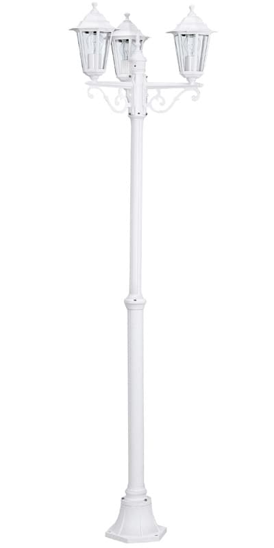 Eglo Уличный фонарь LATERNA 5, 3х60W (E27), H1920, литой алюм., белый/cтекло 22996