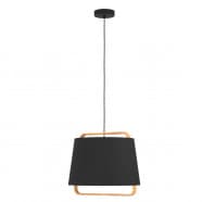 Eglo 390185 Подвес CAMALOZA, 1x40W(E27), H1500, сталь, дерево, черный, коричневый, текстиль, черн