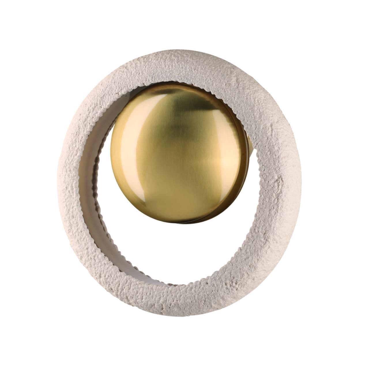 Odeon Light 5443/1W HIGHTECH ODL_EX25 111 сатинированн.латунь/беж./металл/полирезин Настенный светильник 1*G9 LED*6W SATURN