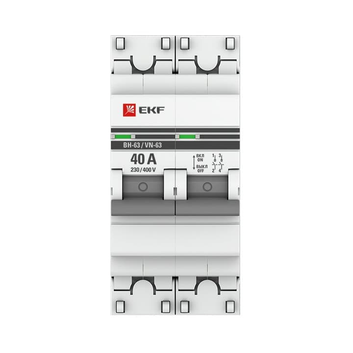 EKF PROxima Выключатель нагрузки 2P 40А ВН-63 SL63-2-40-pro — миниатюра 2
