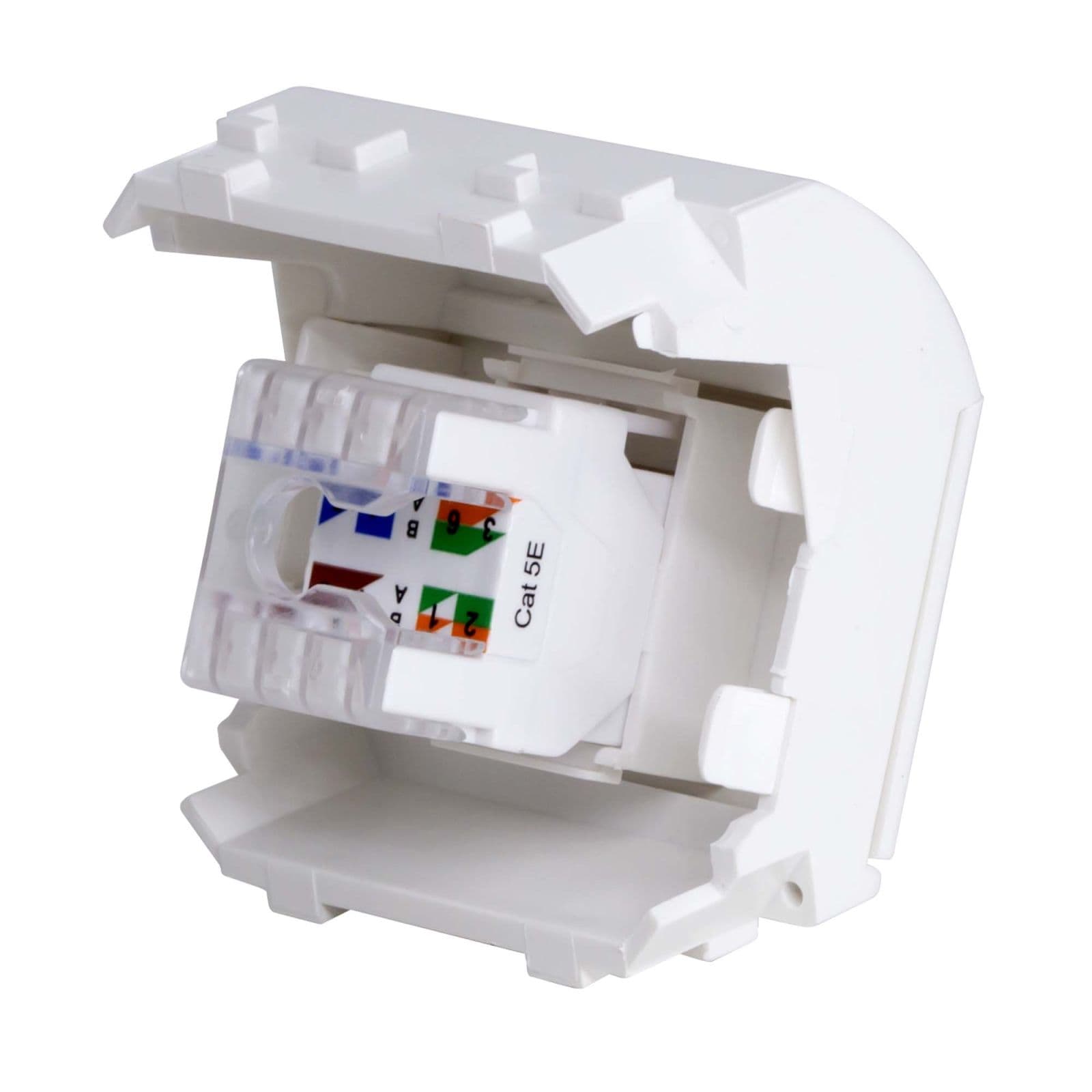 DKC Ком.роз. RJ45 кат.5e, Brava, белая, 2мод — миниатюра 3