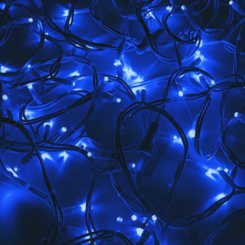 NEON-NIGHT Гирлянда модульная "Дюраплей LED" 20м 200 LED белый каучук Синий 315-143