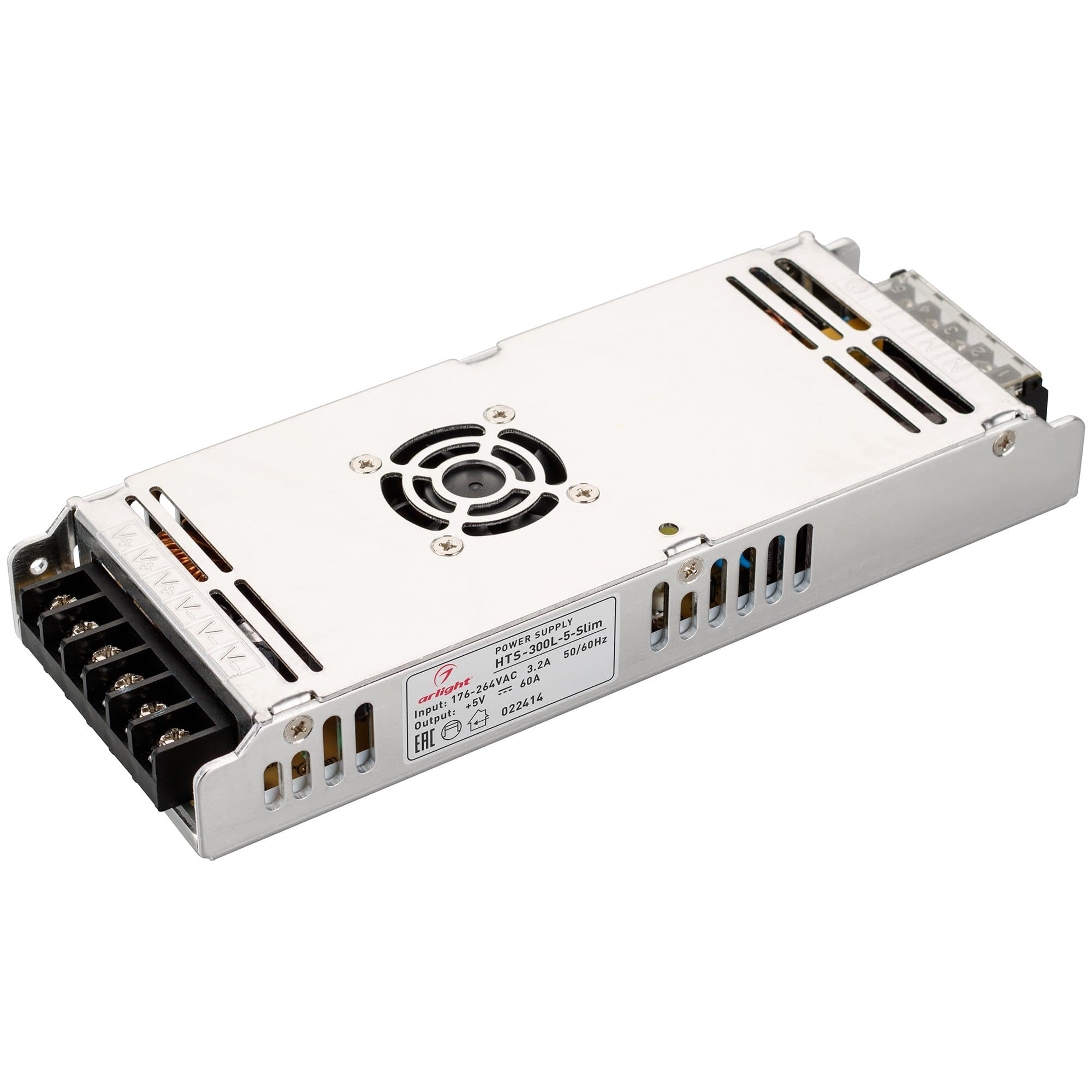 Arlight Блок питания HTS-300L-5-Slim (5V, 60A, 300W) (IP20 Сетка, 3 года) 022414 — миниатюра 1
