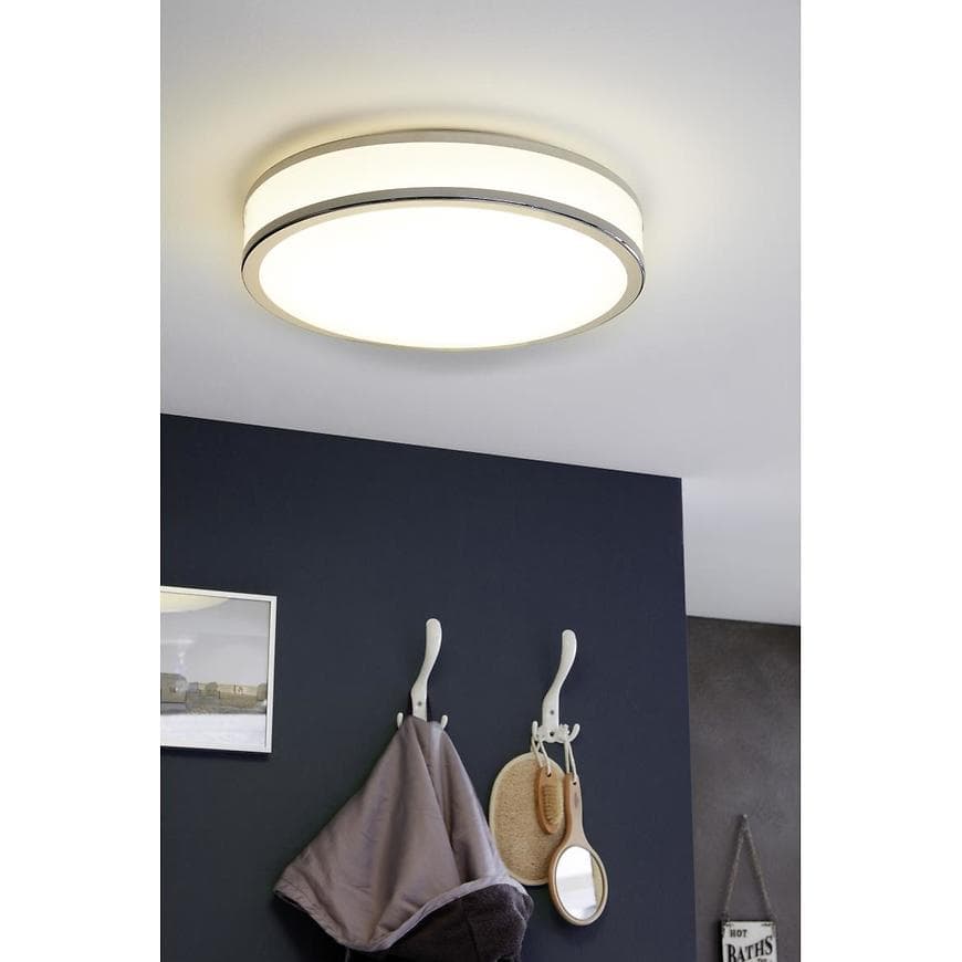 Eglo Светильник LED настенно-потолочный PALERMO 2, 18W(LED), Ø280, сталь, белый/пластик, белый, хром 95682 — миниатюра 2