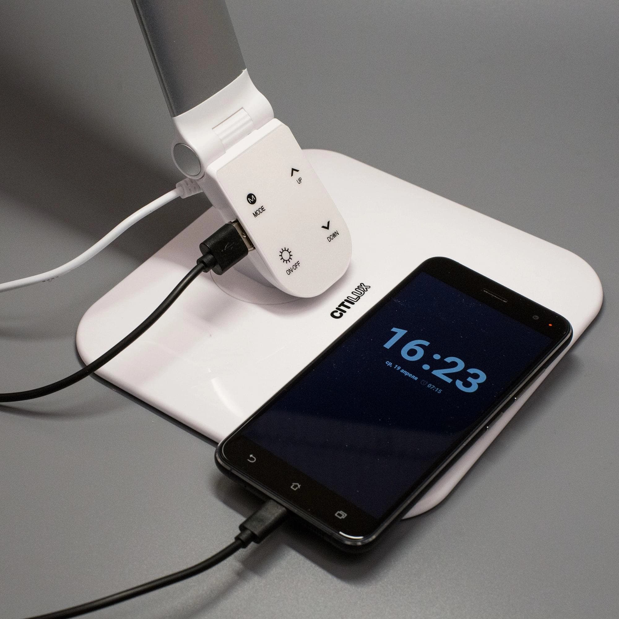 Citilux CL803021 Ньютон Бел-Серебр, с USB — миниатюра 2