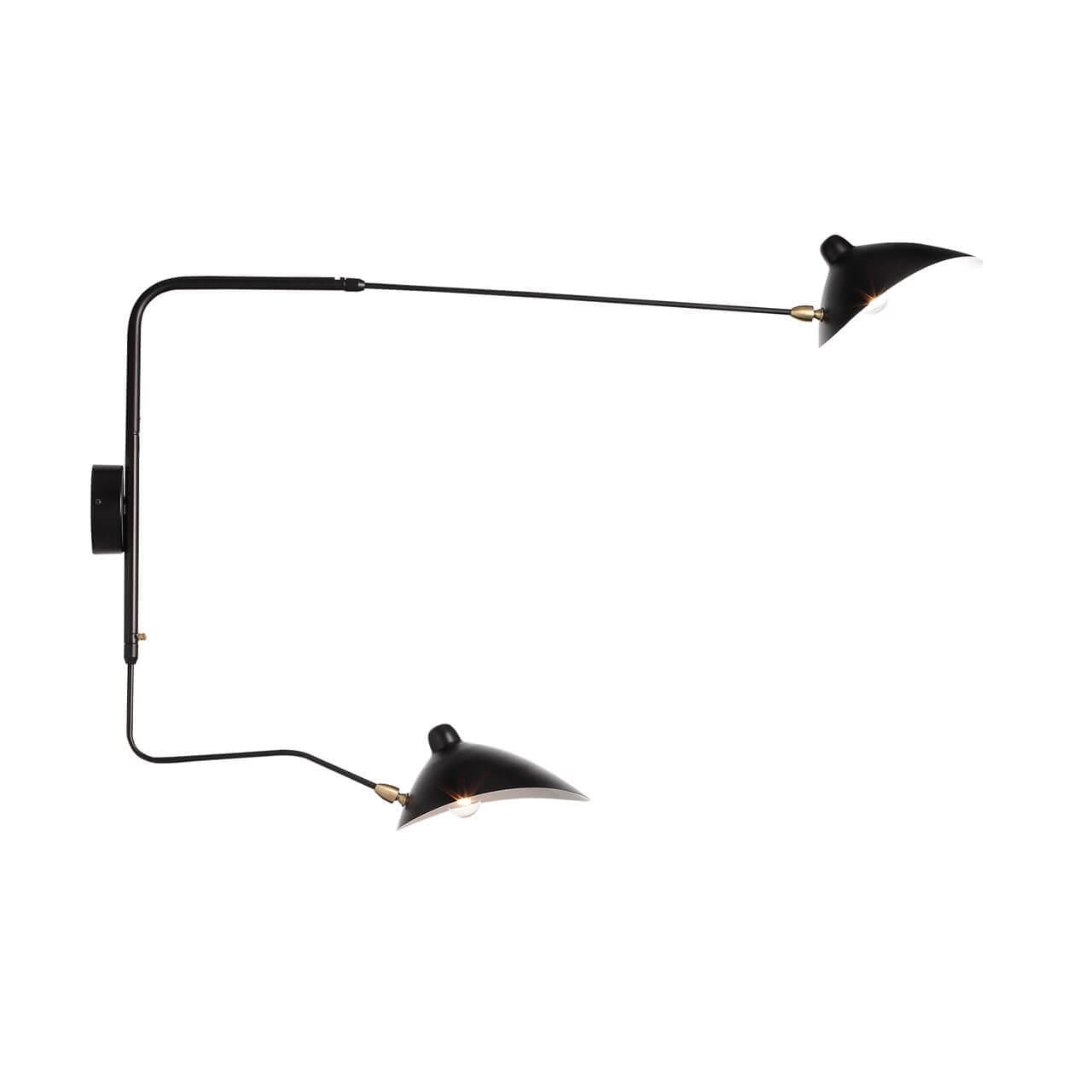 ST LUCE SL305.401.02 Светильник настенный Черный, Белый E27 2*60W — миниатюра 3