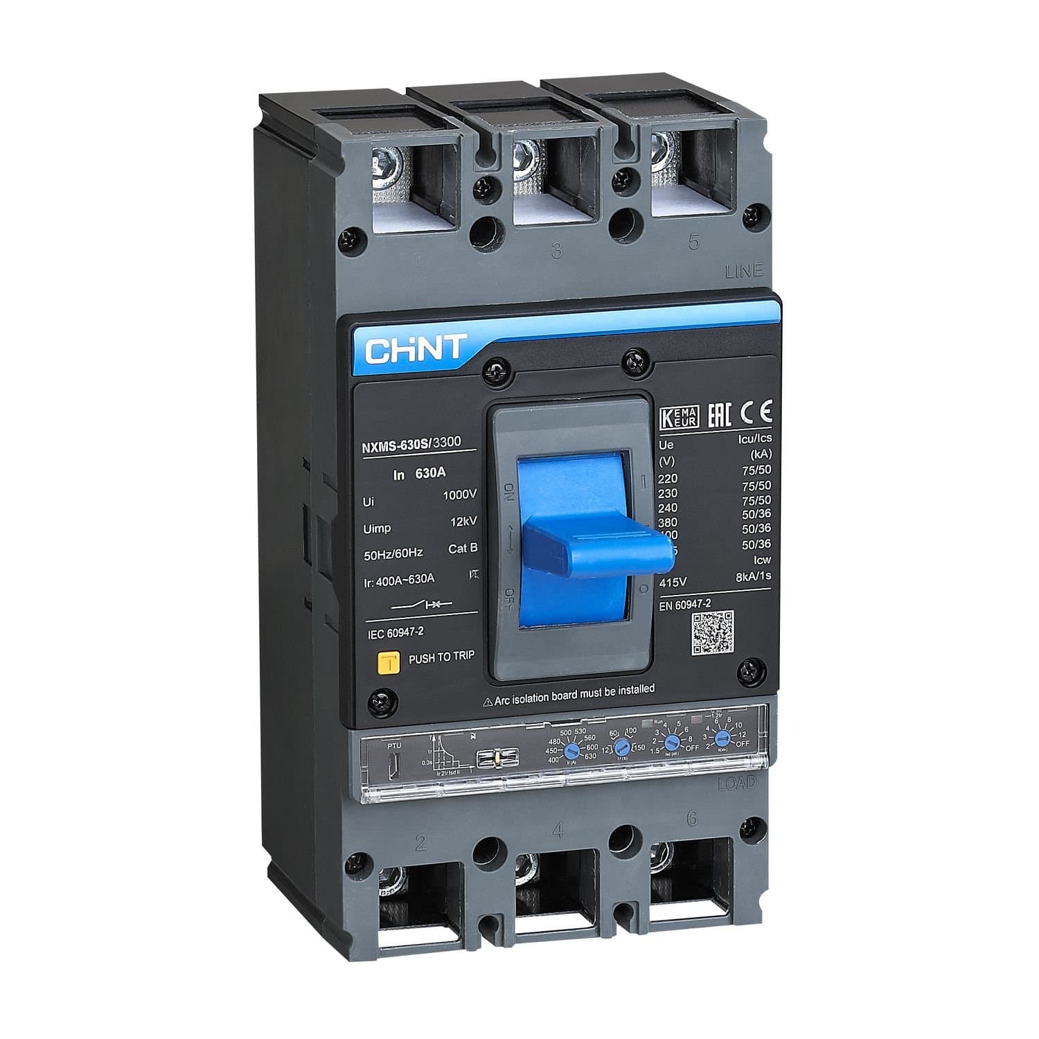 CHINT Авт. выкл. NXMS-630H/3Р 630A 70кА с электронным расцепителем (R)