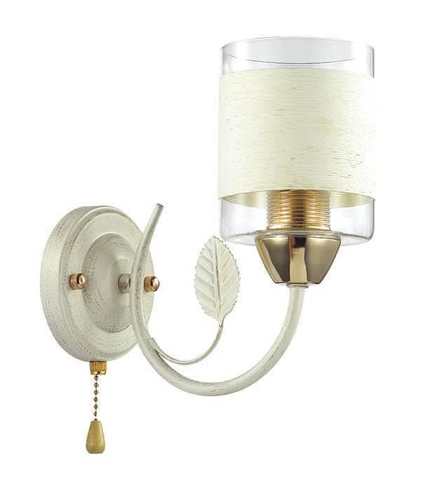 Lumion 3029/1W LN16 168 золото/беж/стекло/декор.тесьма Бра E27 60W 220V FILLA — миниатюра 3