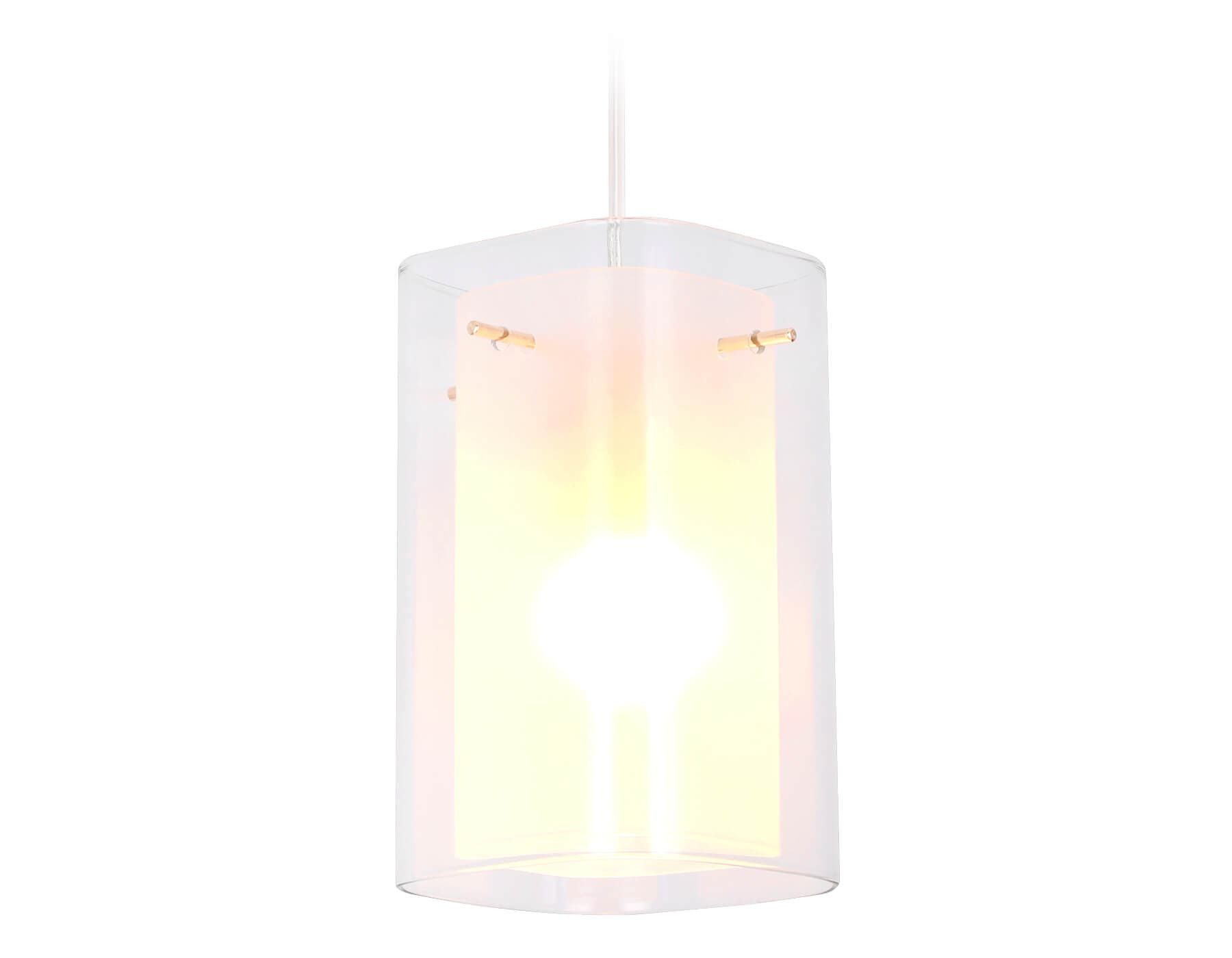Ambrella Подвесной светильник TR3680 GD/CL/FR золото/прозрачный/белый матовый E14 max 40W D110*950
