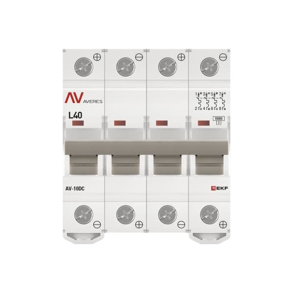 EKF Выключатель автоматический AV-10 DC 4P 40A (L) 10kA AVERES — миниатюра 4