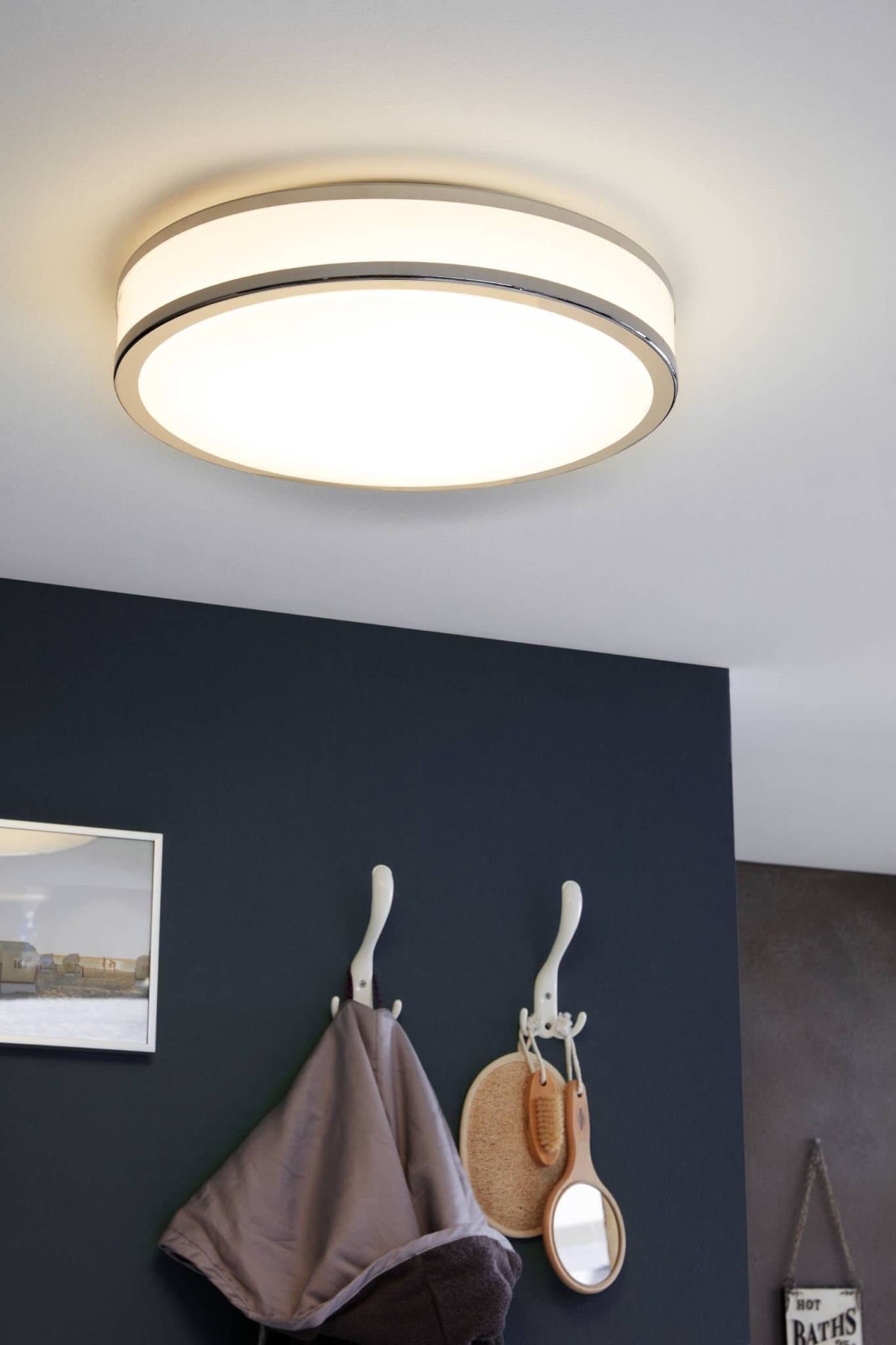 Eglo Светильник LED настенно-потолочный PALERMO 2, 24W(LED), Ø410, сталь, белый/пластик, белый, хром 95684 — миниатюра 2