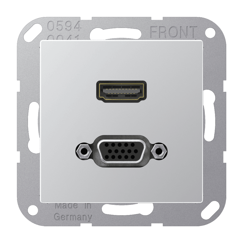 JUNG HDMI / VGA, алюминий MAA1173AL