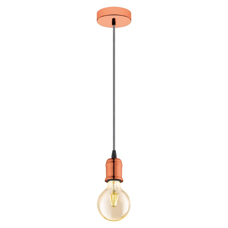 Eglo 32542 Подвес YORTH, 1х60W (E27), 100, H2000, сталь, медный, ретро кабель