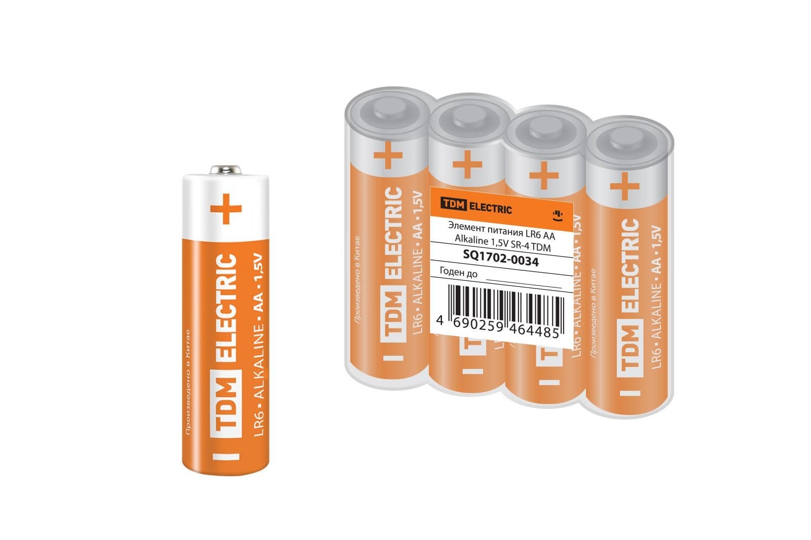 TDM Элемент питания LR6 AA Alkaline 1,5V SR-4 SQ1702-0034