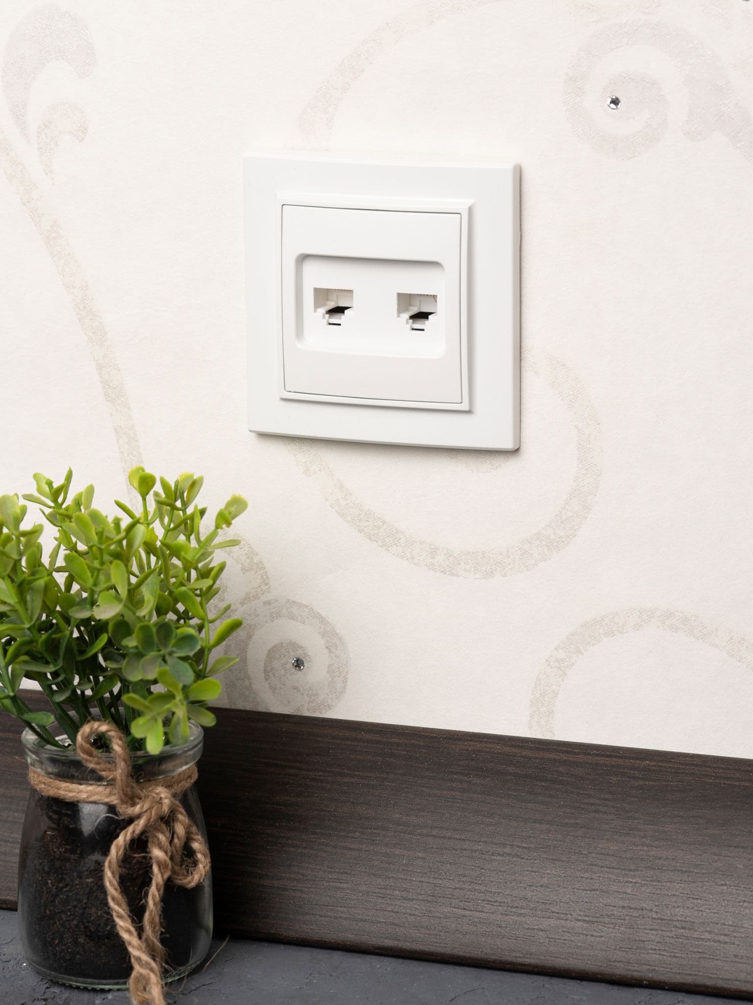 EKF Basic Минск Белый Розетка RJ-45+RJ-11, СП — миниатюра 3