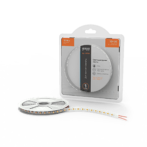 Gauss Лента Basic 12V 10W/m 700lm/m 3000K IP65 LED 3m 1/100 BT050 — миниатюра 1