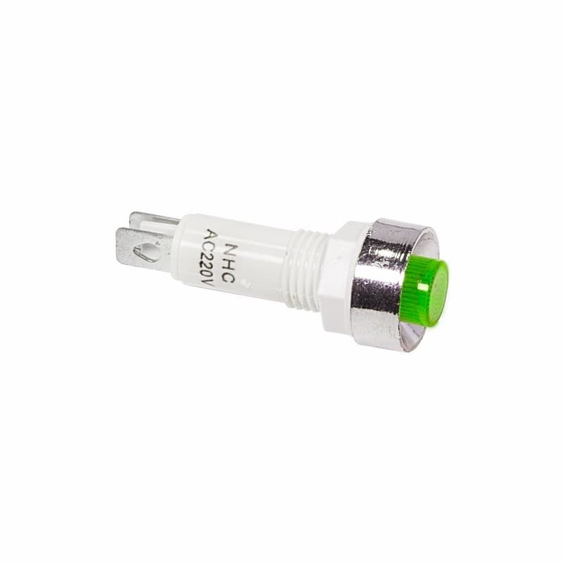 Индикатор c ОТРАЖАТЕЛЕМ Ø10 220V зеленый Rexant 36-4752