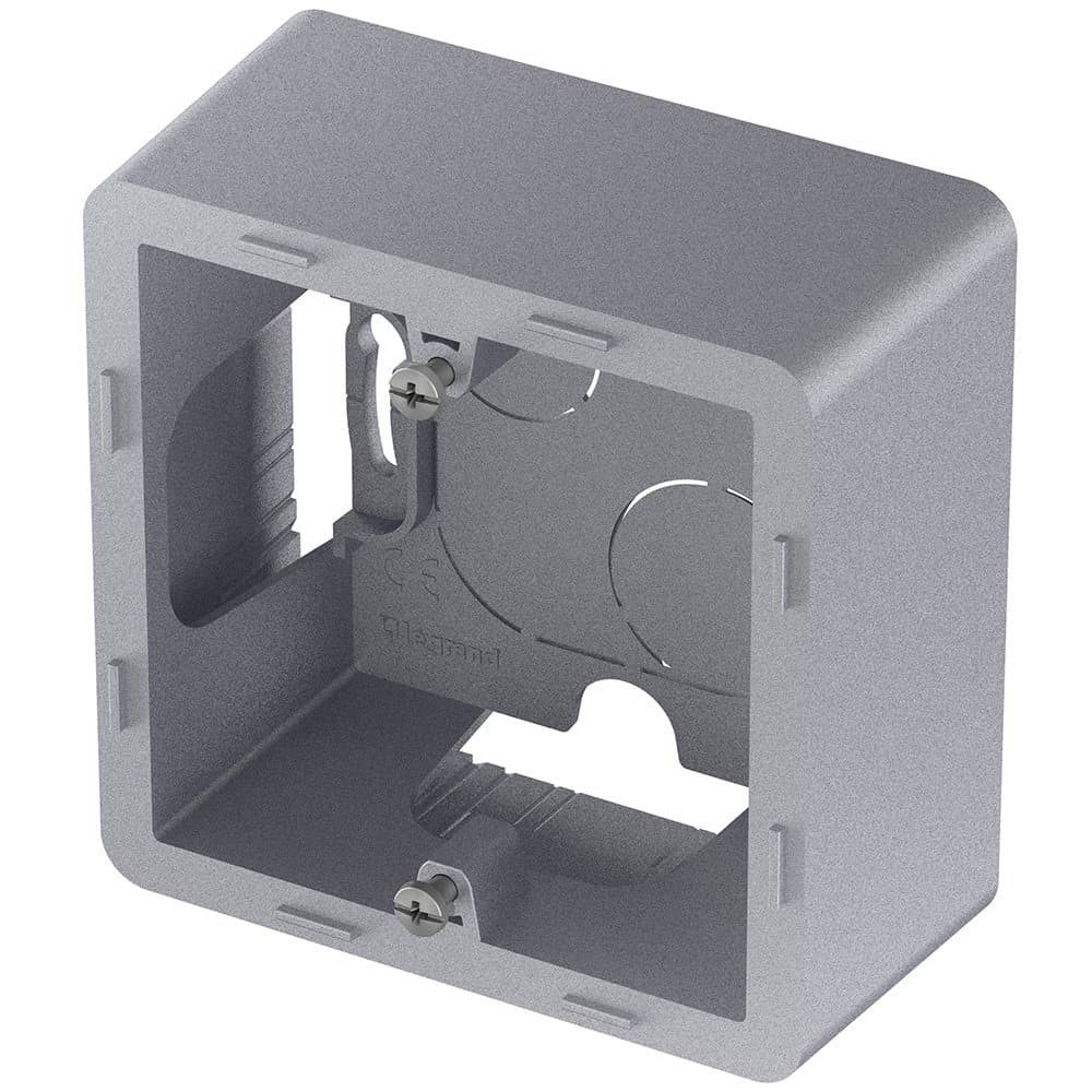 Legrand INSPIRIA Алюминий Коробка накладного монтажа - 1 пост 673982 — миниатюра 3