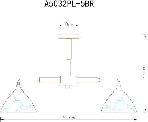 Arte Lamp A5032PL-5BR Люстра потолочная — миниатюра 2