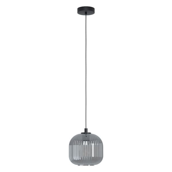 Eglo 99371 Подвес MANTUNALLE 1, 1х40W (E27), 200, H1100, сталь, черный/стекло с напылением, черный-прозрачный