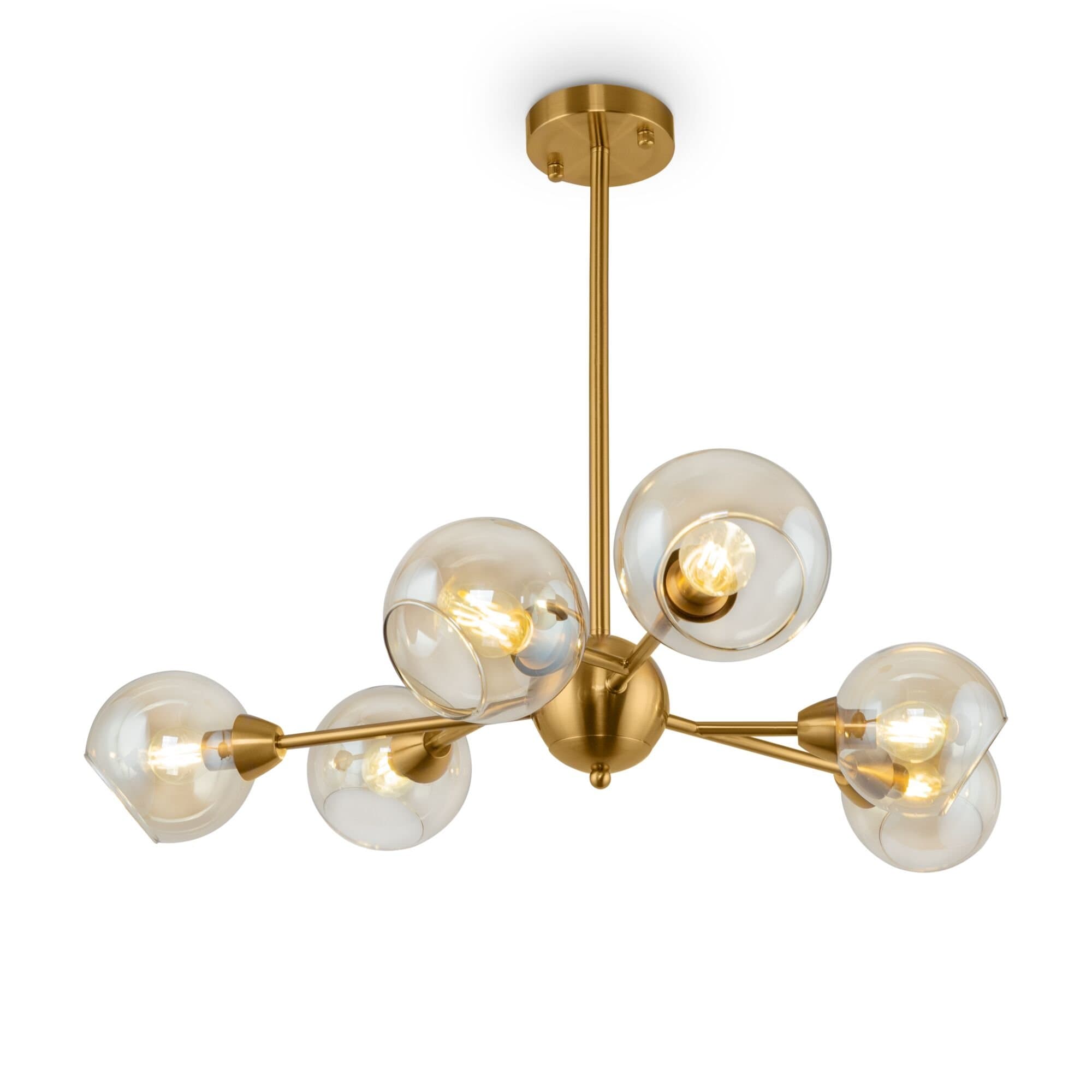 Freya Modern Sherry Латунь антик Люстра FR5121PL-06G — миниатюра 1