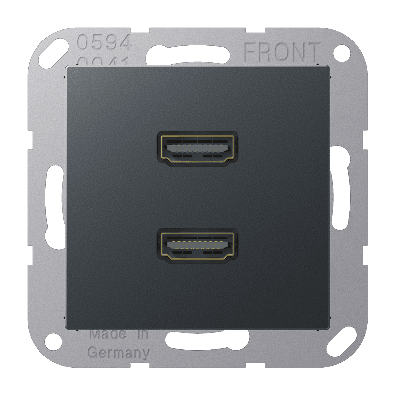 JUNG 2 x HDMI, матовый антрацит MAA1133ANM