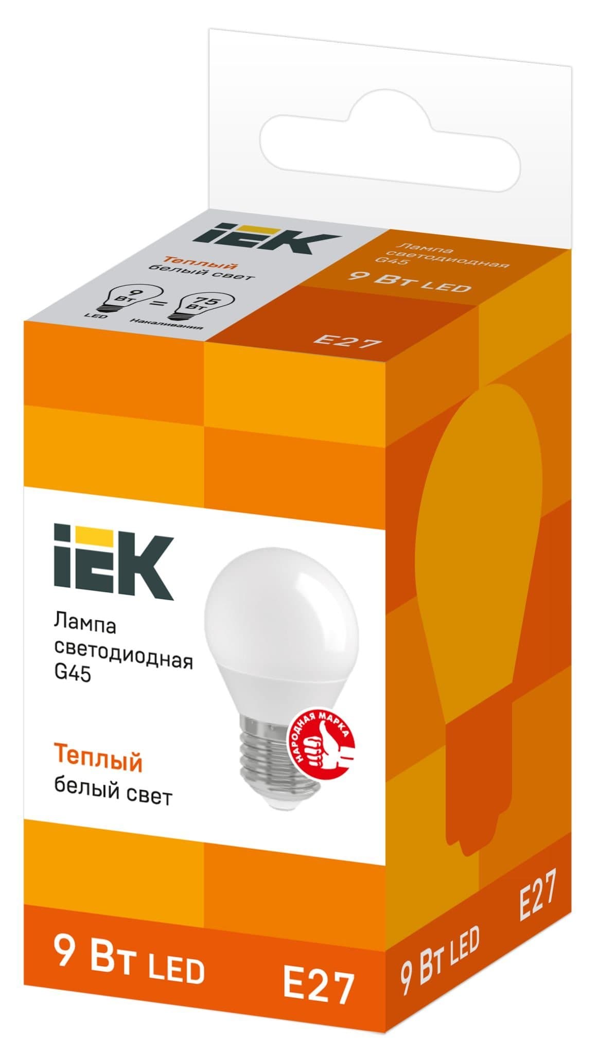IEK Лампа светодиодная ECO G45 шар 9Вт 230В 3000К E27 — миниатюра 3